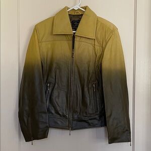 Vintage Gradient Leather Jacket